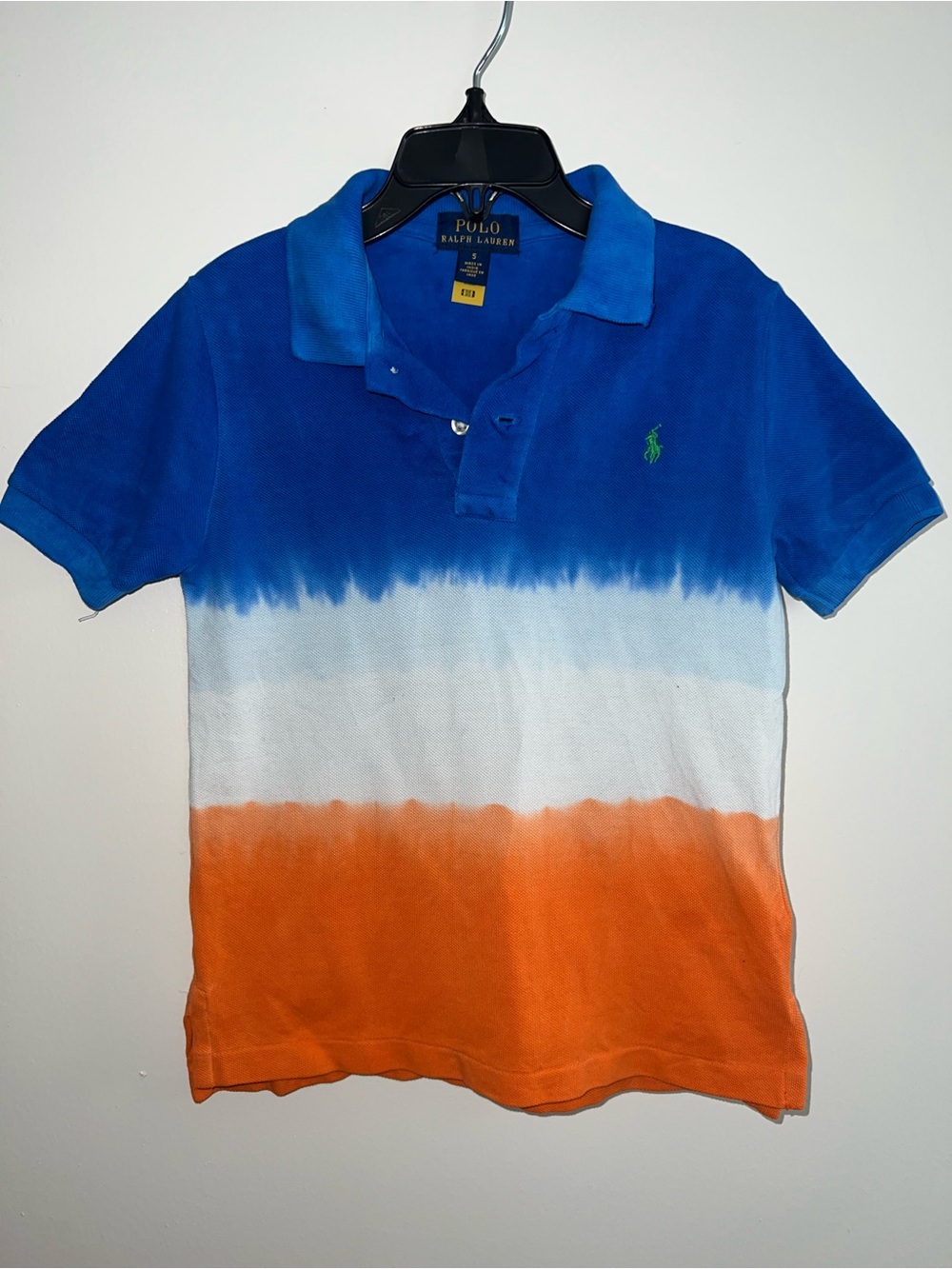 Polo by Ralph Lauren Bright Blue Tie Dye Knit Polo